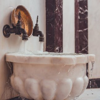 Wessex Modern Traditional Basin Mixer, Brushed Brass