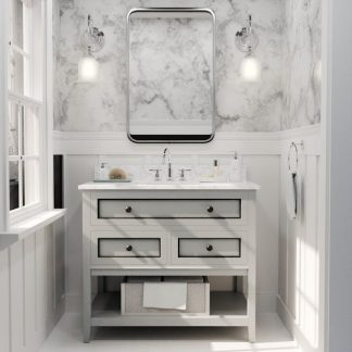 Wall-Hung Oak Vanity Unit, 1200mm